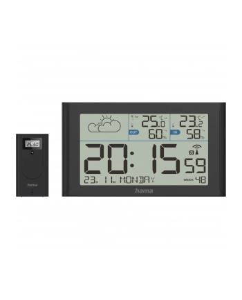Hama Wetterstation Sylt mit Außensensor, Funk czarny 222216 nr 2