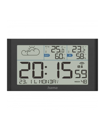 Hama Wetterstation Sylt mit Außensensor, Funk czarny 222216 nr 1