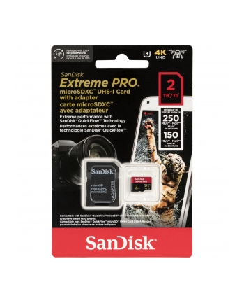 SanDisk microSDXC 2TB Extreme Pro A2 C10 V30 UHS-I U3 nr 1