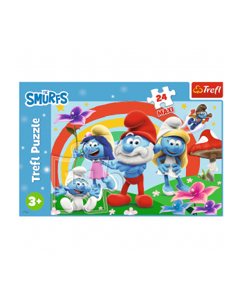 Puzzle 24el Maxi Smerfny dzień. Smerfy 14374 Trefl