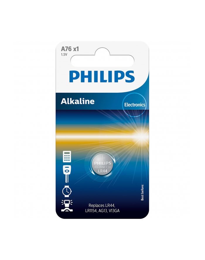 Philips Alkaline 1.5V Knopfzelle (LR44 / LR1154) główny