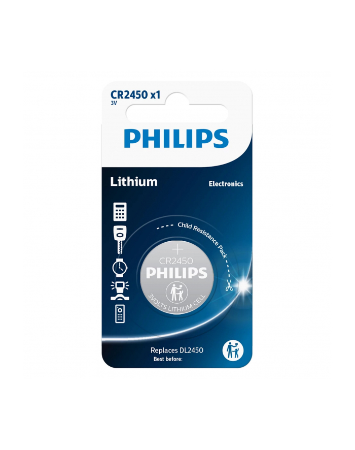 Philips Lithium 3.0V Knopfzelle CR2450 główny