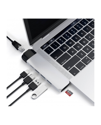 Satechi Type-C Pro Hub 4K HDMI with Ethernet silver nr 1