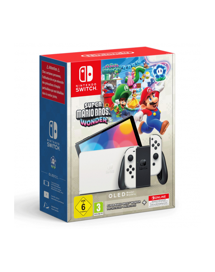 Nintendo Switch OLED biały inkl Super Mario Bros u Switch Online główny