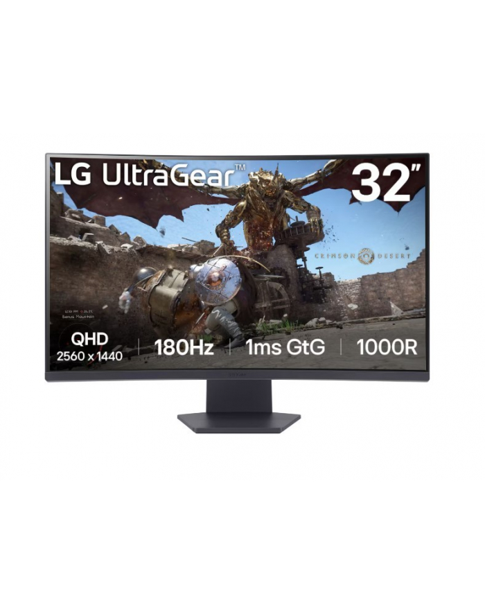 lg electronics Monitor 32GS60QC-B 31.5 cala QHD 1000R Curved 180Hz główny