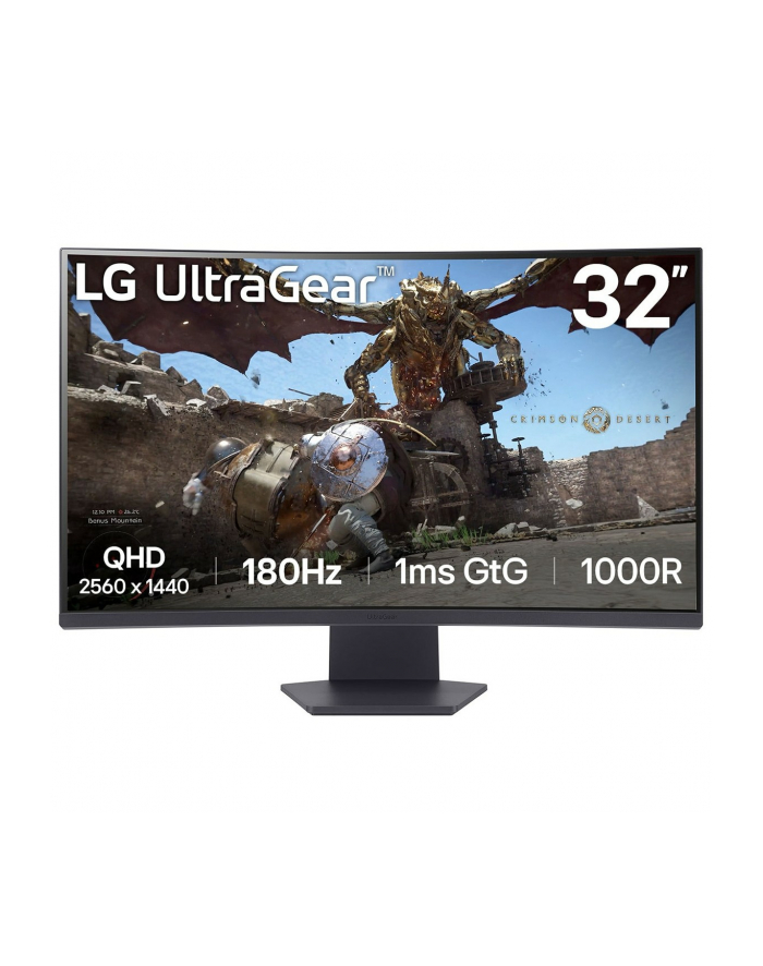 lg electronics Monitor 32GS60QC-B 31.5 cala QHD 1000R Curved 180Hz główny