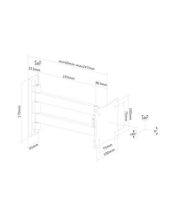 neomounts Uchwyt ścienny do ekranów 10-27 '' FPMA-W820BLACK