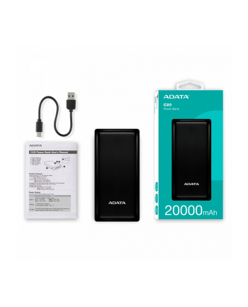 adata Powerbank C20 20000mAh USB-C czarny