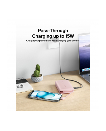 Belkin BOOST Charge Powerbk. 20W 10.000mAh USB-C rosa  BPB021hqPK