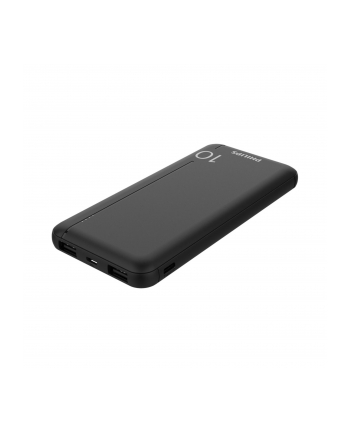 Philips Slim Powerbank 10000mAh mit LED + Micro-USB Kabel black