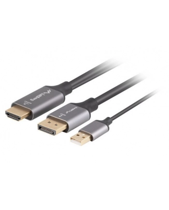 lanberg Kabel HDMI(M)-Displayport(M) 1M 4K czarny nr 1