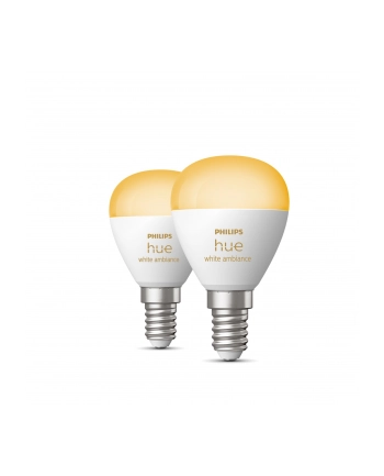 PHILIPS HUE White ambiance Inteligentna żarówka E14 kulka 2szt (929003573702) nr 2