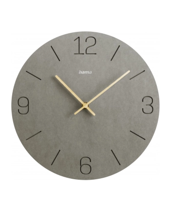 Hama Wanduhr Kreta Szary     30cm eingravierte Ziffern      185881 nr 1