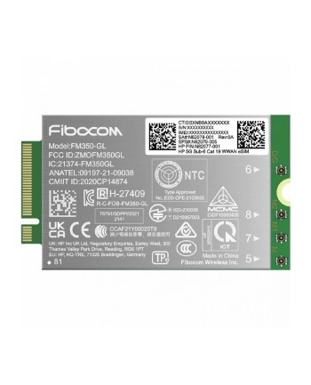 hp inc. Modem 5G NR/4G WWAN AM5R4AA
