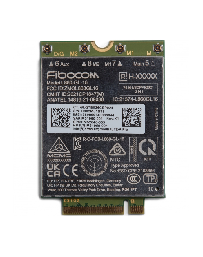 hp inc. Modem 5G NR/4G WWAN AM5R4AA główny