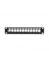 Patch panel pusty Lanberg 12 Port 1U 10'' FTP z organizerem do modułów Keystone czarny - nr 3