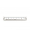 Patch panel pusty Lanberg 12 Port 1U 10'' FTP z organizerem do modułów Keystone szary - nr 3