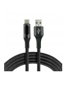 Kabel USB -> USB-C everActive CBB-1CBL 1m 3A wbudowany wyświetlacz czarny - nr 1