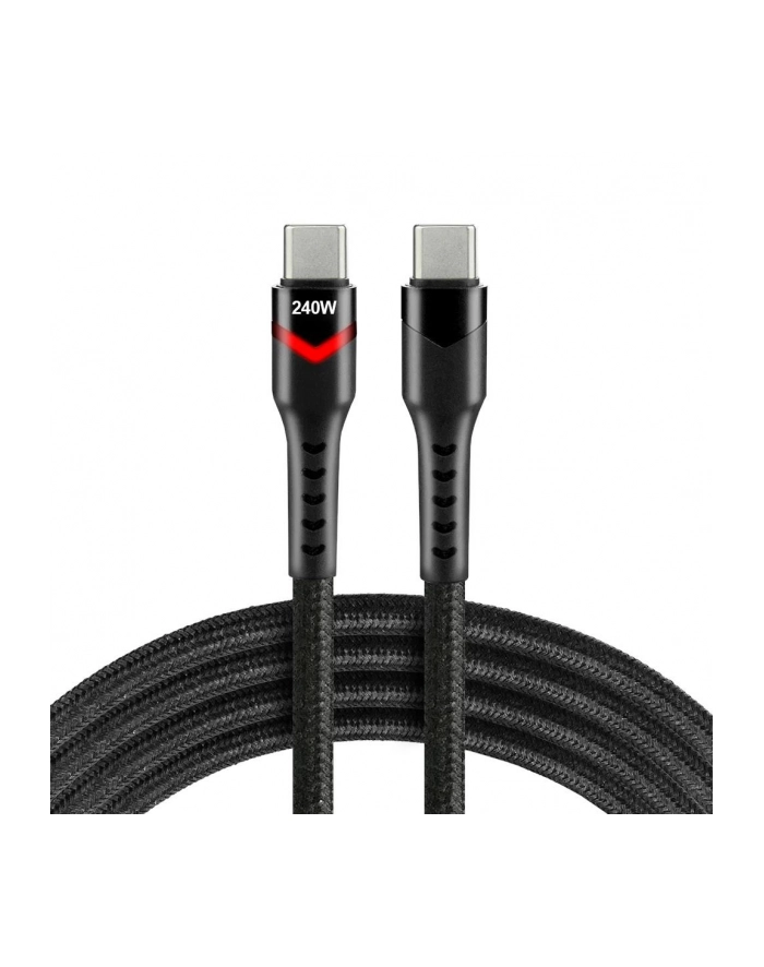Kabel USB-C -> USB-C everActive CBB-2PDRS 2m 240W RGB LED czarny główny