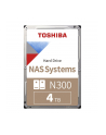 Dysk Toshiba N300 HDWG740EZSTC 4TB 3,5'' 7200 512MB SATA III NAS RETAIL - nr 1