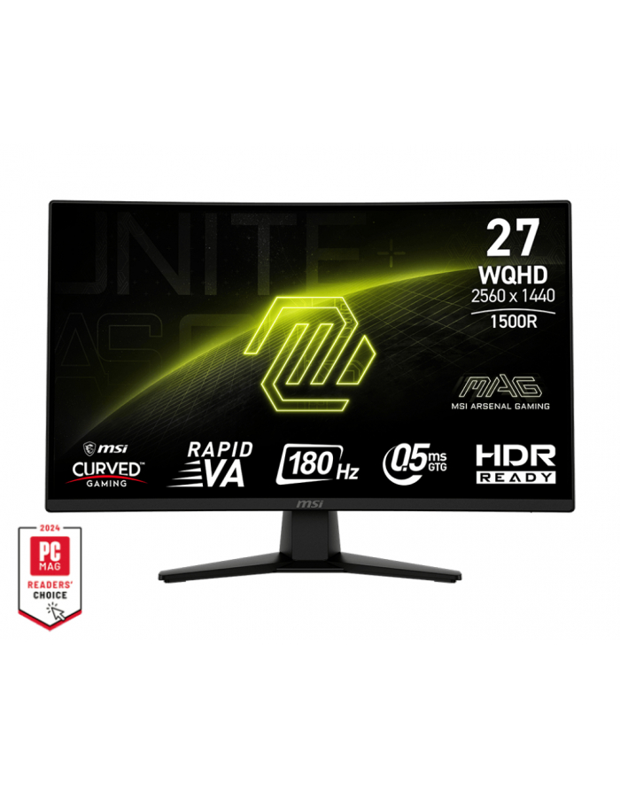 Monitor MSI 27'' MAG 274CQF Rapid VA WQHD 180Hz 2xHDMI DP główny