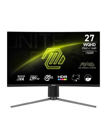 Monitor MSI 27'' MAG 27CQ6PF Rapid VA WQHD 180Hz 2xHDMI DP