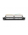 Patch panel pusty Lanberg 12 Port 1U 10'' FTP z organizerem do modułów Keystone czarny - nr 4