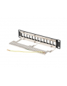 Patch panel pusty Lanberg 12 Port 1U 10'' FTP z organizerem do modułów Keystone czarny - nr 5