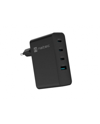 Ładowarka sieciowa, Ładowarka do laptopów Natec Ribera Gan 3x USB-C + 1x USB-A 100W Czarna