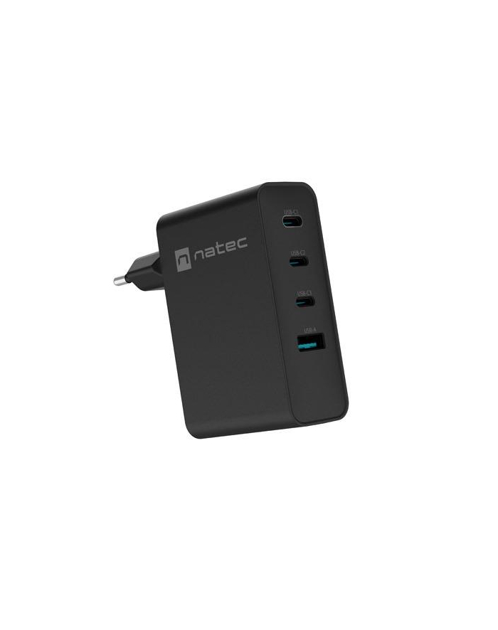 Ładowarka sieciowa, Ładowarka do laptopów Natec Ribera Gan 3x USB-C + 1x USB-A 100W Czarna główny