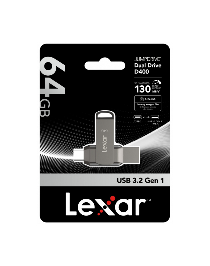 lexar Pendrive Dual Drive D400 64GB USB-C/A 3.1 130MB/s główny