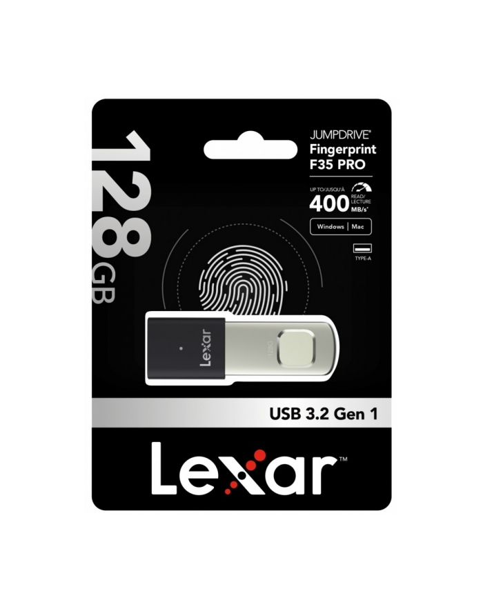 lexar Pendrive F35pro Fingerprint 128G USB 3.2 Gen1 400/300MB/s główny