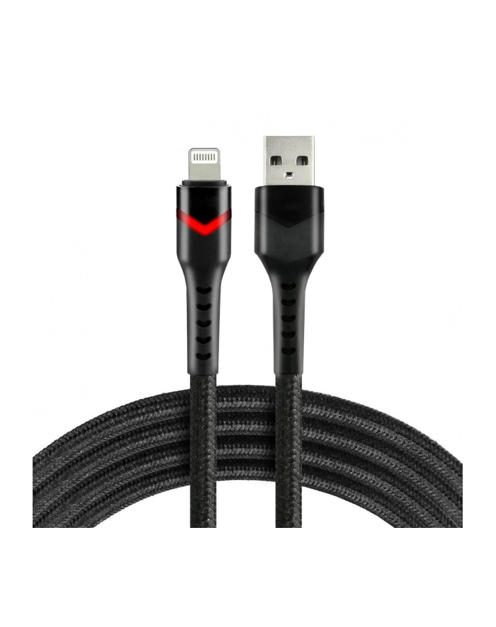 Kabel USB -> Lightning everActive CBB-1IBR 1m 2,4A RGB LED czarny główny