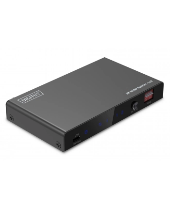 Rozdzielacz/Splitter DIGITUS HDMI 1x2, 8K/60Hz (4:4:4) z HDR, 48 Gbps, HDCP 2.3. Toslink / Stereo, EDID nr 1