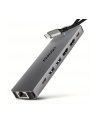 axagon HMC-7HX2 Wieloportovy hub USB 7in1, 5Gbps, 2x USB-A, 1x USB-C, 2x HDMI 4K/60Hz, GLAN, PD 100W, 15cm USB-C kabel - nr 23