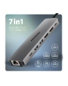 axagon HMC-7HX2 Wieloportovy hub USB 7in1, 5Gbps, 2x USB-A, 1x USB-C, 2x HDMI 4K/60Hz, GLAN, PD 100W, 15cm USB-C kabel - nr 25
