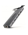 axagon HMC-7HX2 Wieloportovy hub USB 7in1, 5Gbps, 2x USB-A, 1x USB-C, 2x HDMI 4K/60Hz, GLAN, PD 100W, 15cm USB-C kabel - nr 26