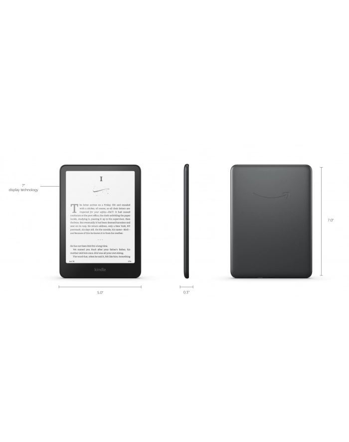 Ebook New Kindle PaperBIAŁY (12th Generation) - 2024 release 7” glare-free 32GB Wi-Fi Wireless charging (Without Lockscreen Ads) Raspberry główny