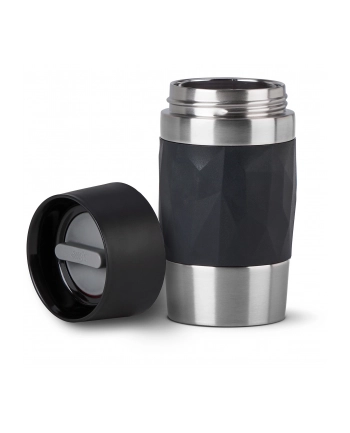 Emsa TRAVEL MUG Compact thermal mug (black/stainless steel, 0.3 liters, screw cap) nr 1