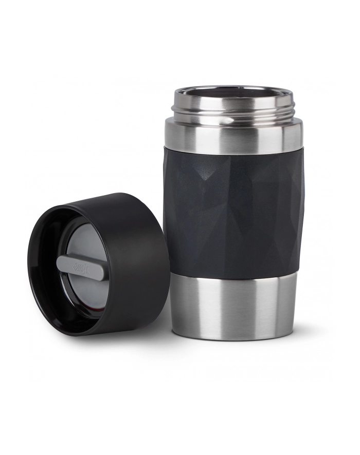 Emsa TRAVEL MUG Compact thermal mug (black/stainless steel, 0.3 liters, screw cap) główny