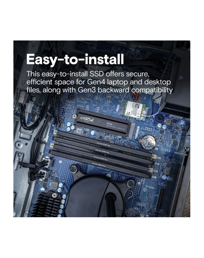 crucial Dysk SSD P310 2TB M.2 NVMe PCIe 4.0 2280 radiator główny