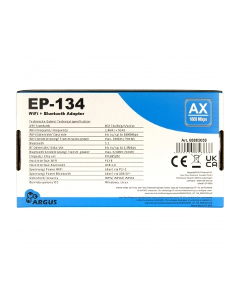 Inter-Tech EP-134, WLAN adapter