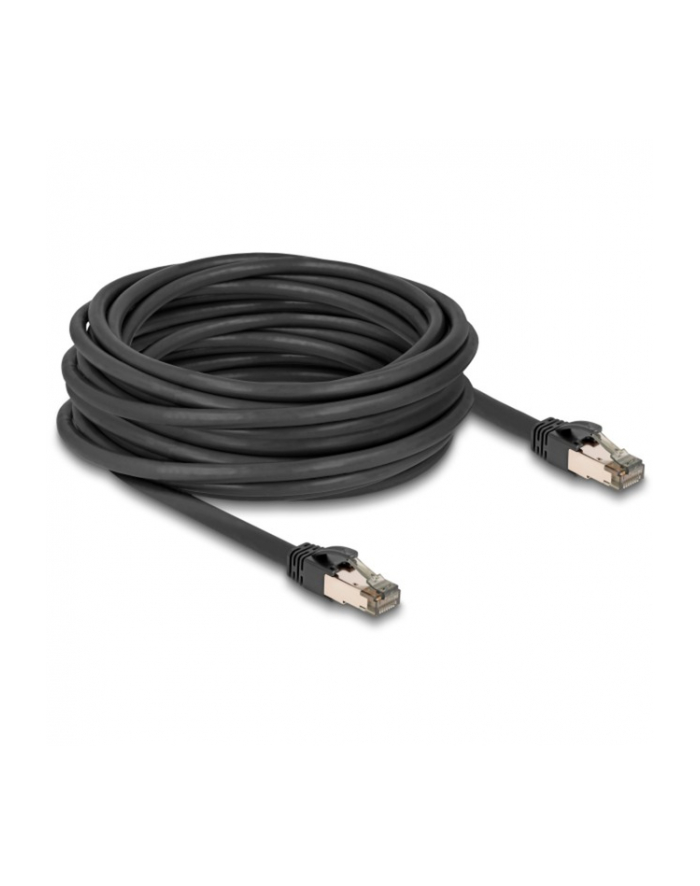 DeLOCK RJ-45 network cable Cat.6a U/FTP ultra flexible (black, 10 meters, inner stainless steel jacket) główny