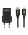 goobay Apple Lightning / USB-C PD charging set nano 20 watts, charger (black, 1 meter cable, PD) - nr 7