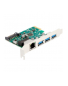 DeLOCK PCI Express x1 card to 3 x USB 5 Gbps Type-A socket + 1 x Gigabit LAN, Controller - nr 8