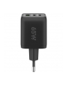 goobay USB-C quick charger Nano, PD, GaN, 65 watts, USB-C textile cable (black, 1x USB-A, 2x USB-C PD, Quick Charge 3.0, 1 meter cable) - nr 3