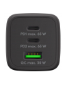 goobay USB-C quick charger Nano, PD, GaN, 65 watts, USB-C textile cable (black, 1x USB-A, 2x USB-C PD, Quick Charge 3.0, 1 meter cable) - nr 6