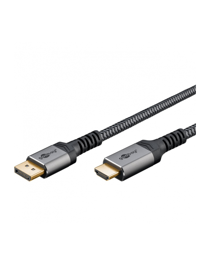 goobay Plus DisplayPort > HDMI adapter cable, 4K @ 60Hz (gray, 5 meters) główny