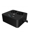 ICY BOX power strip IB-MPS2220B-CH, 2-way, 3x USB (black, 1.9 meter cable, switch) - nr 10