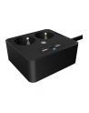 ICY BOX power strip IB-MPS2220B-CH, 2-way, 3x USB (black, 1.9 meter cable, switch) - nr 7
